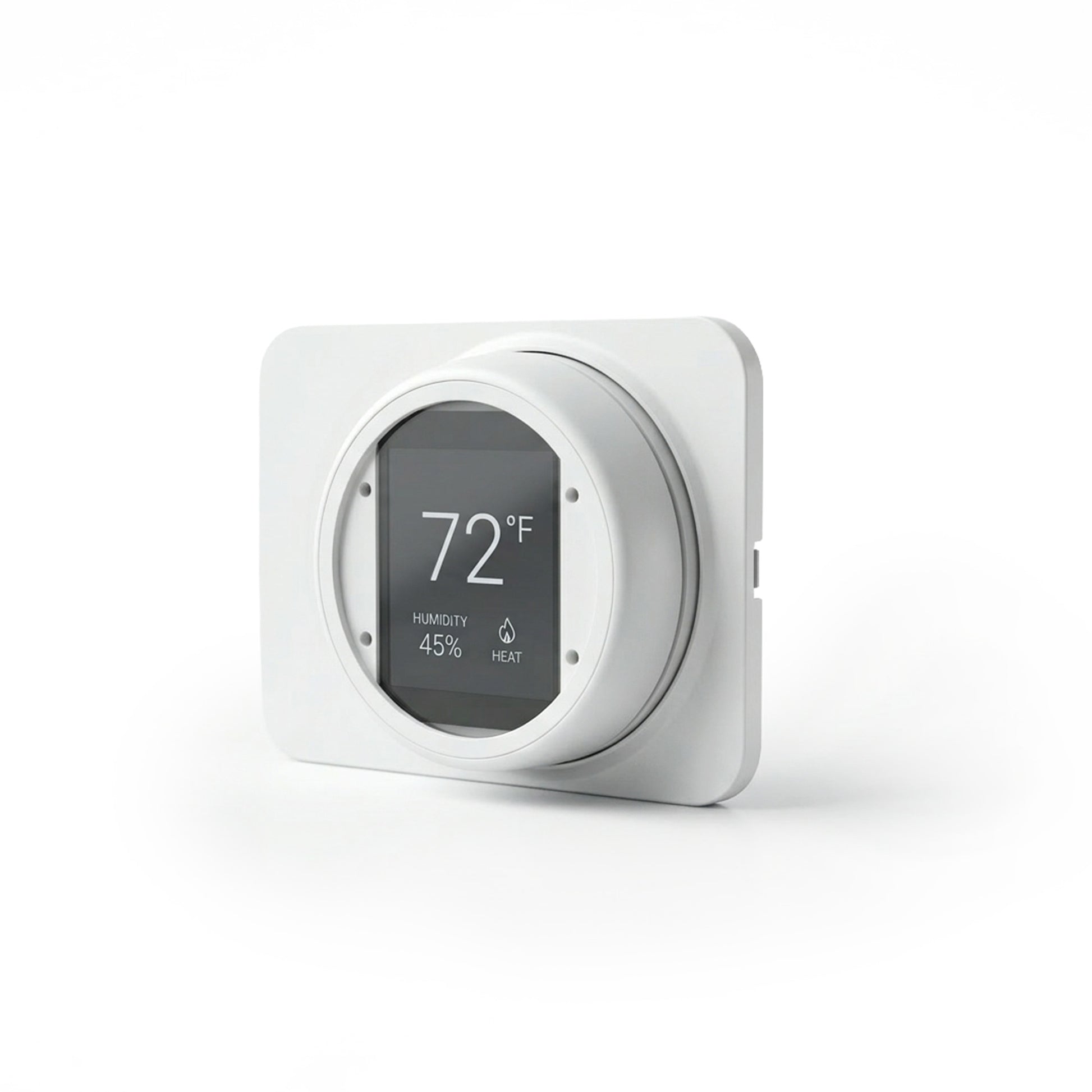 White digital home automation system on a white background.