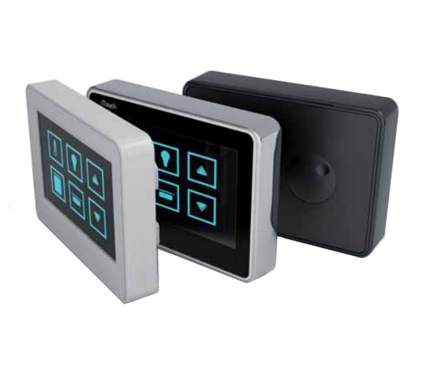 Smart lock with digital display on a white background.